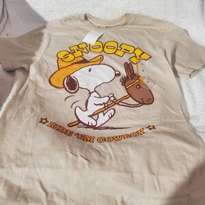 Hybrid Apparel Tan Snoopy Cowboy T-Shirt